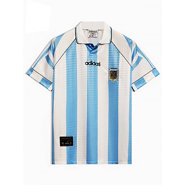 Argentina maglia retrò casalinga uniforme vintage da calcio prima maglia sportiva da calcio da uomo 1996-1997